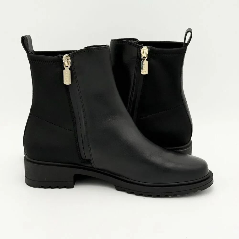 Blondo Cammie Black Waterproof Booties in Black Side Zip - Women’s US 8M